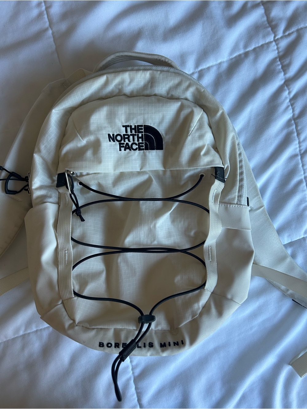 The North Face Borealis Mini Backpack - Cream with Black Accents